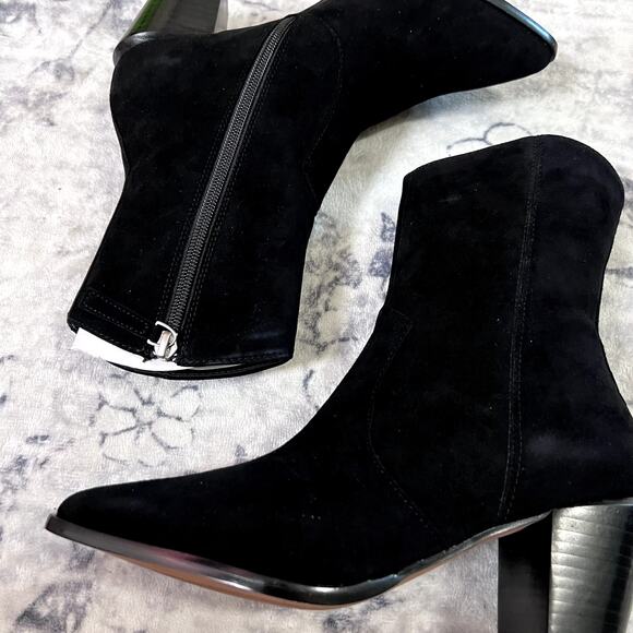 Paolo Wynn Western Suede Ankle Boots Booties Sz6.5M - Picture 5 of 9